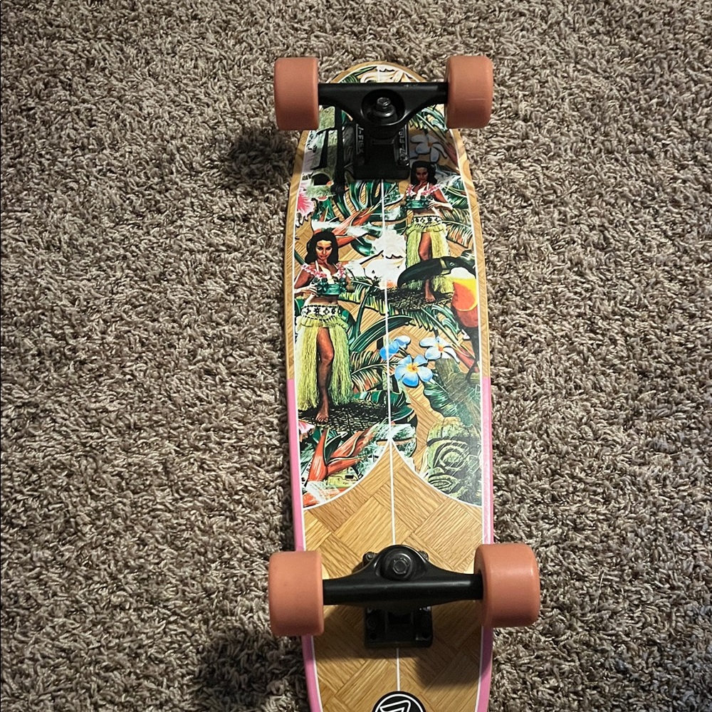 Colorful Skateboard with Pink Wheels